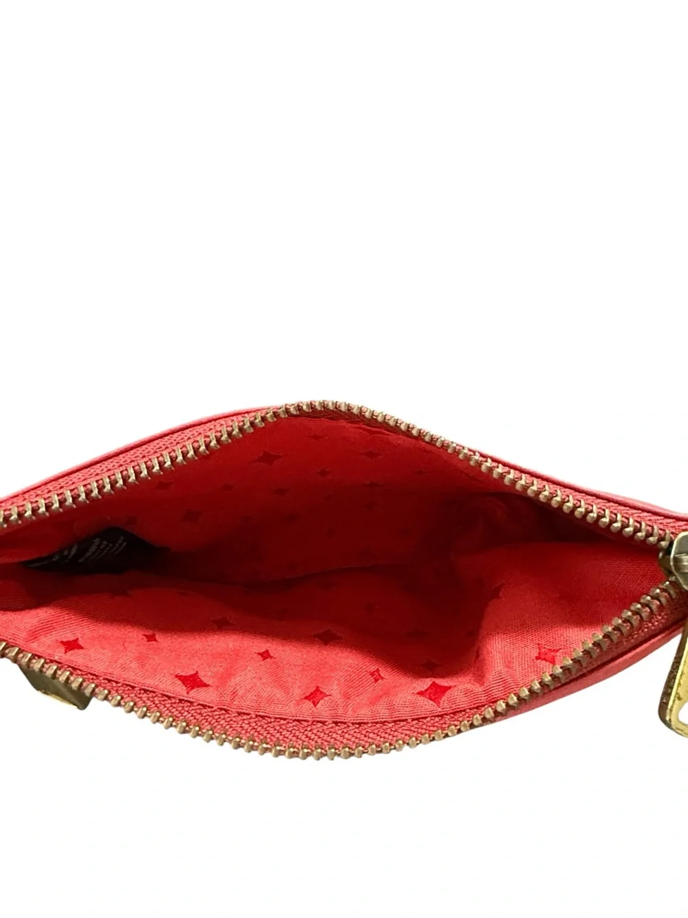 Fossil Explorer Red Leather Zip Around Clutch Wallet Organizer
